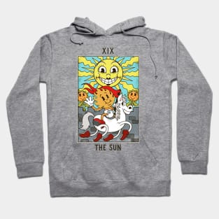 The Sun - Mystical Medleys - Vintage Rubber Hose Cartoon Tarot (white) Hoodie